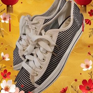 Kate Spade Black and White Canvas Sneakers